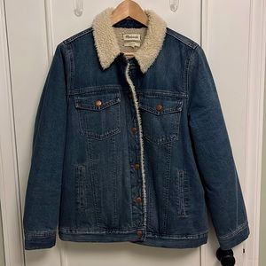 Madewell Oversized Sherpa Lined Jean Jacket L